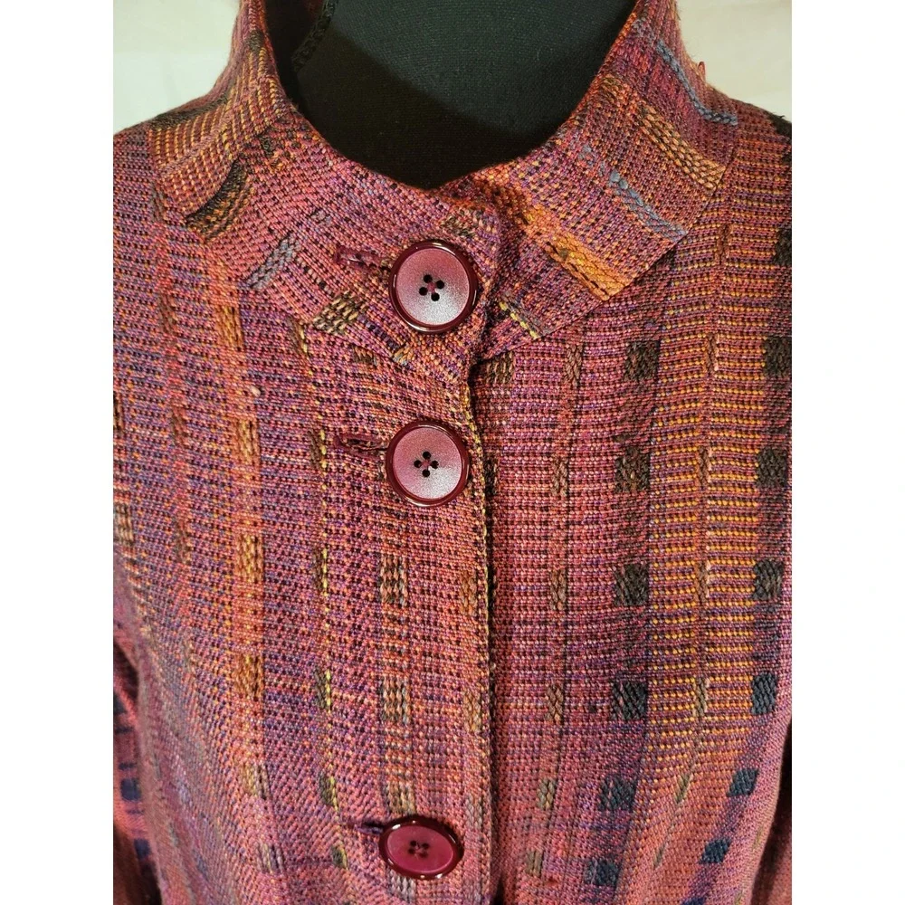 Vintage Randall Darwell Size Large ‎ Pink Red Tones Womans Jacket Blazer OOAK